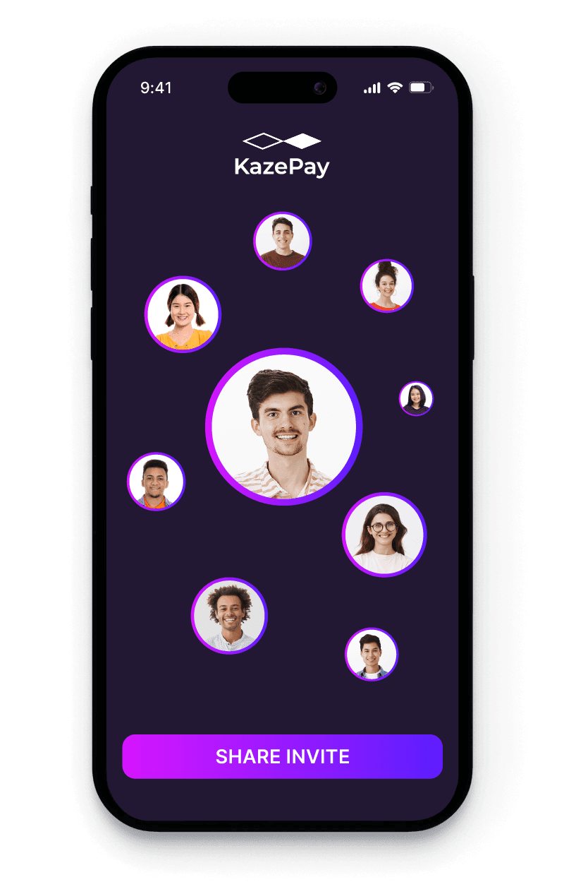 kazepay friends referral-screen